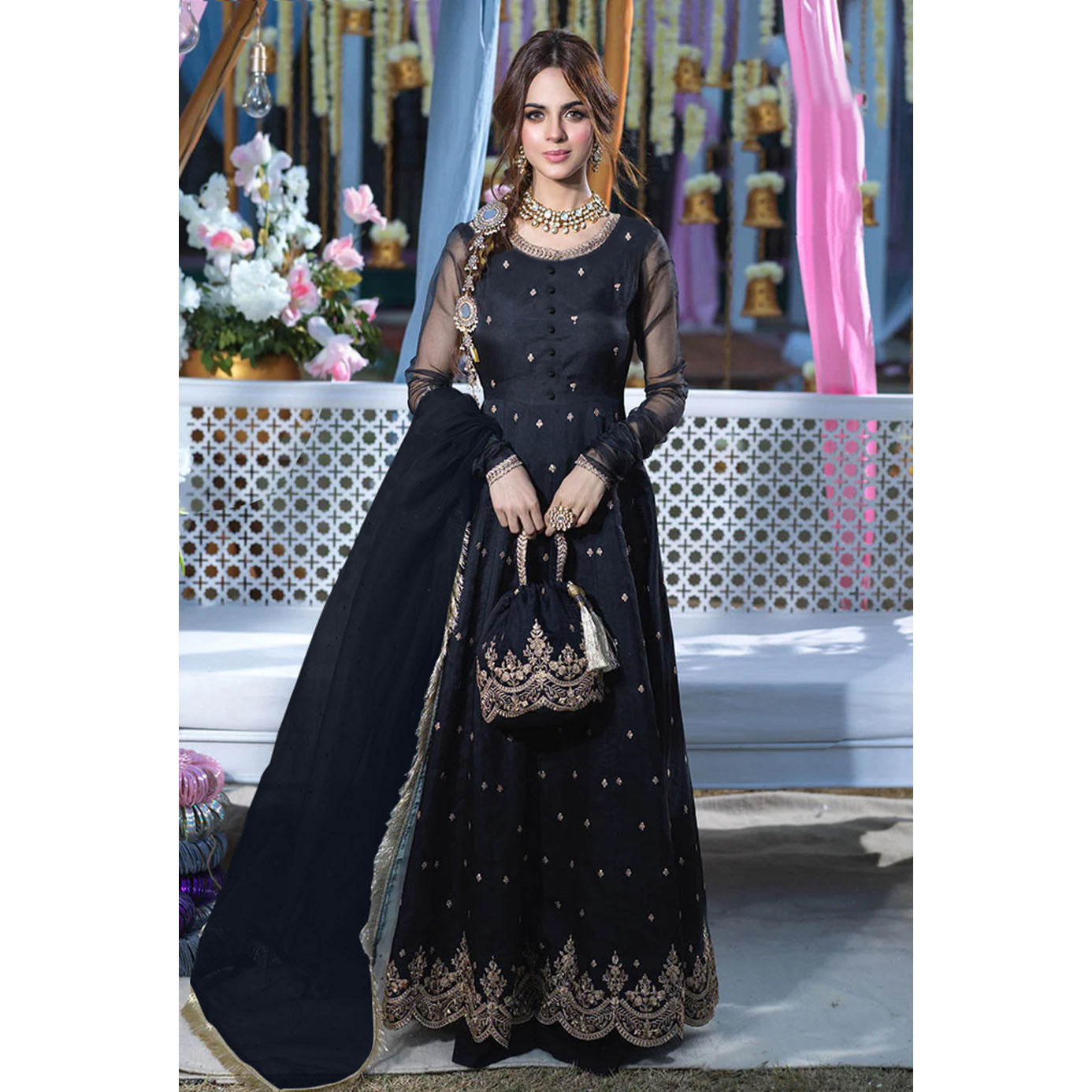 Zehra – Embroidered Chiffon Maxi 4PC