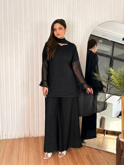 Ayla – 3Pc China Chiffon Palazzo Set