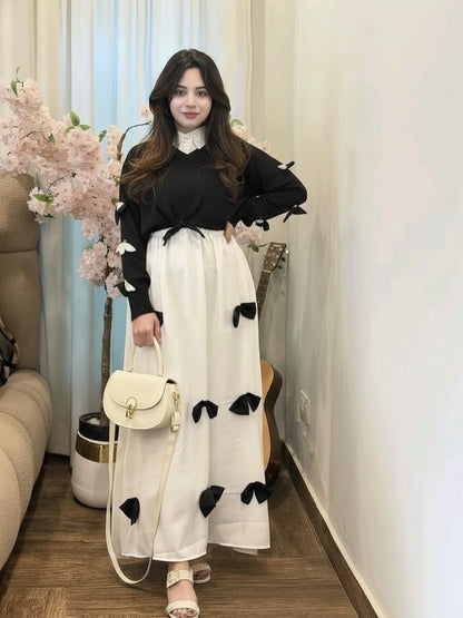 Bow Maxi – Stylish 2PC Maxi Set