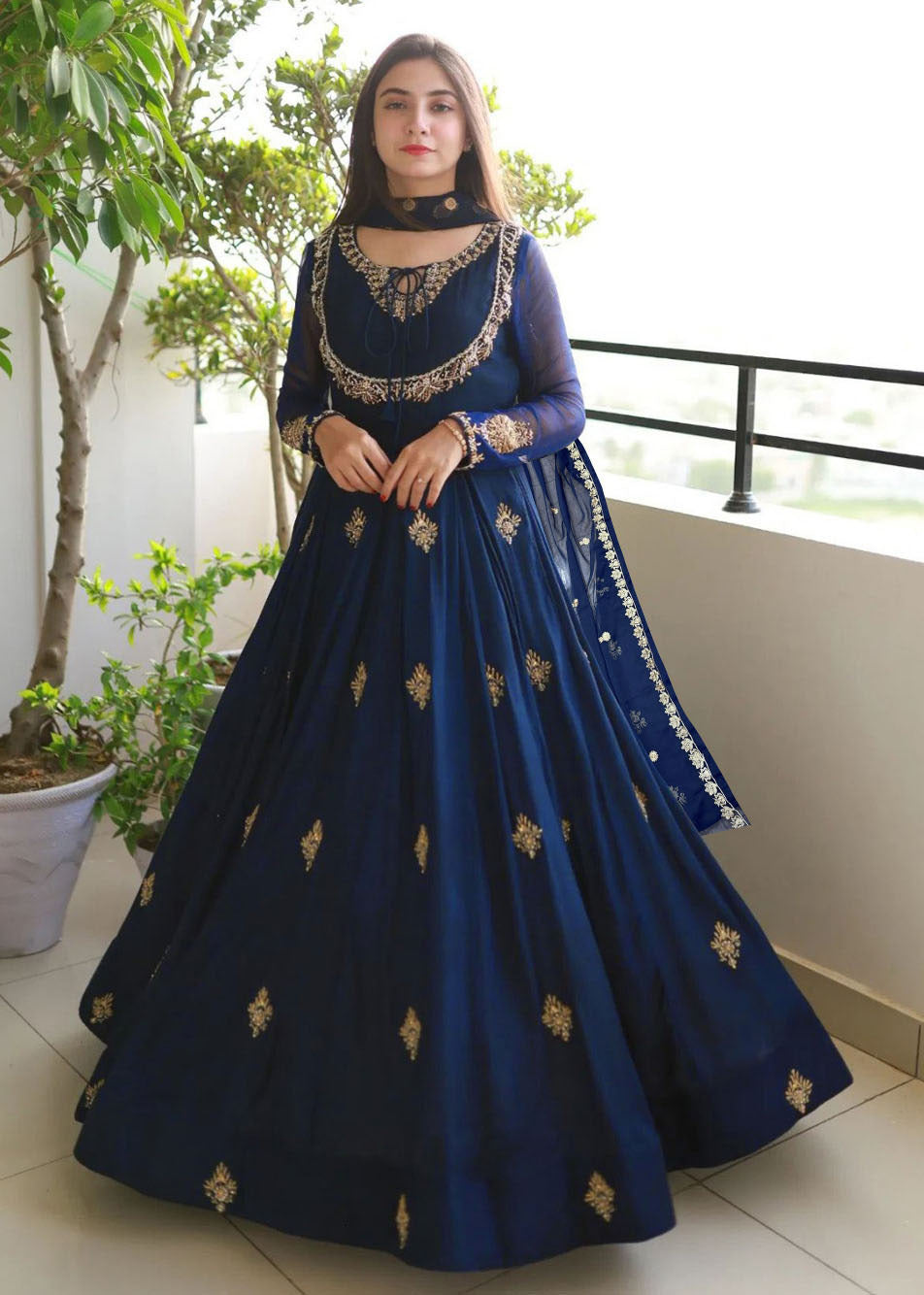 Eshaal – Embroidered Chiffon Maxi 3PC