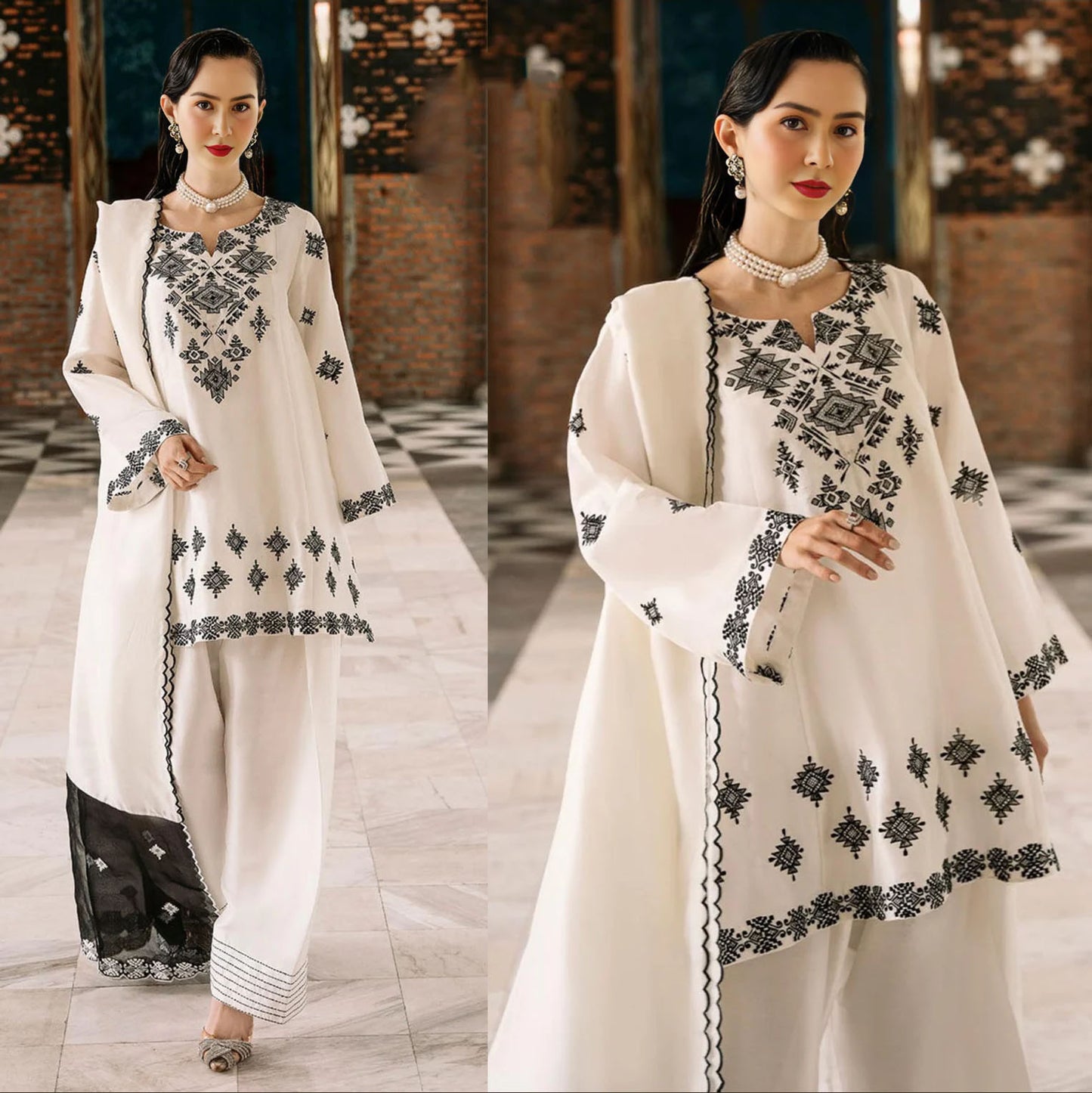 Gulrukh– Embroidered Farshi Shalwar 3PC