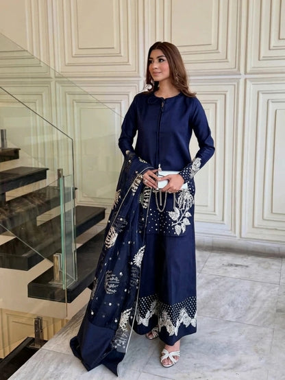 Mehrnaz – Luxury Raw Silk 3PC