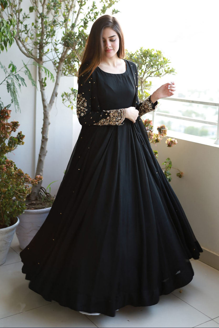 Pearl Embroidered Maxi 3PC