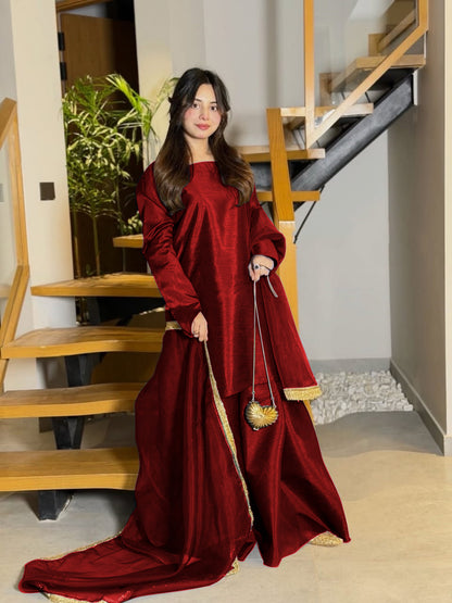 Gulnaar – 3PC Flare Sharara Set