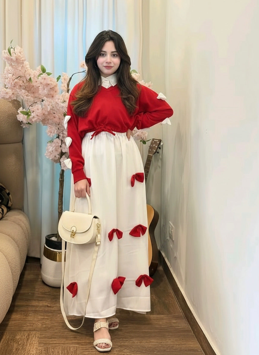 Bow Maxi – Stylish 2PC Maxi Set