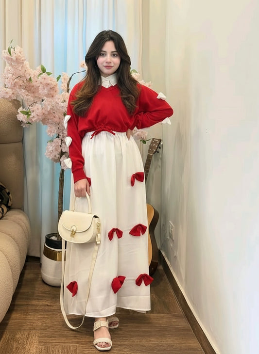 Bow Maxi – Stylish 2PC Maxi Set