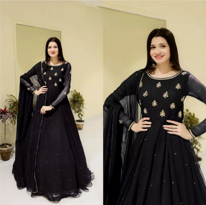 Saba – Pearl Lace Chiffon Maxi 3PC