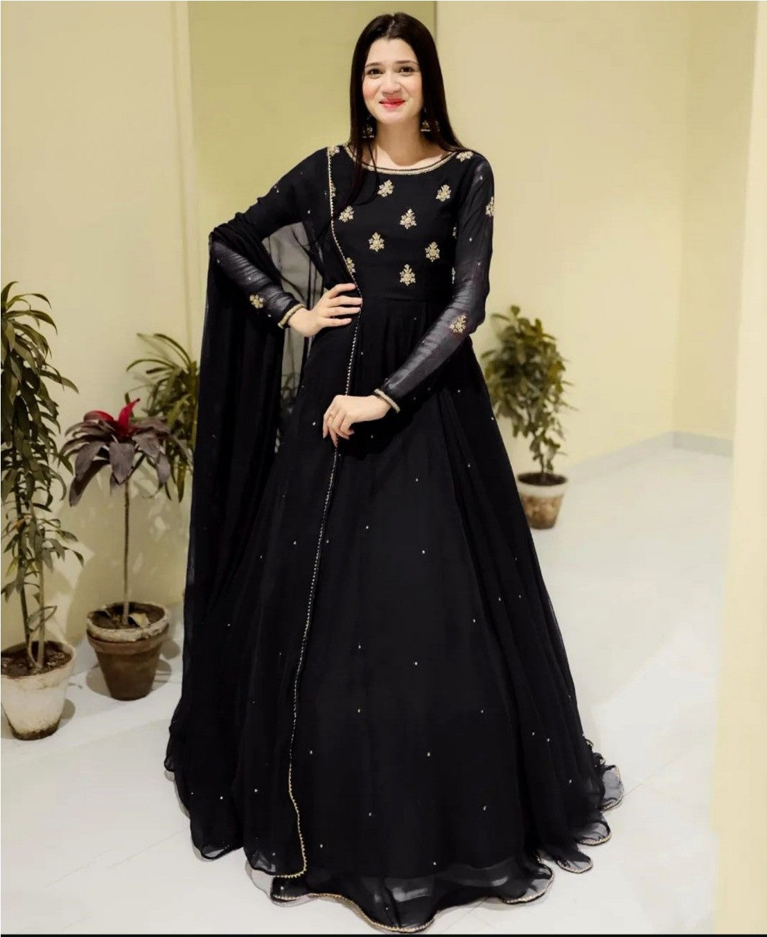 Saba – Pearl Lace Chiffon Maxi 3PC