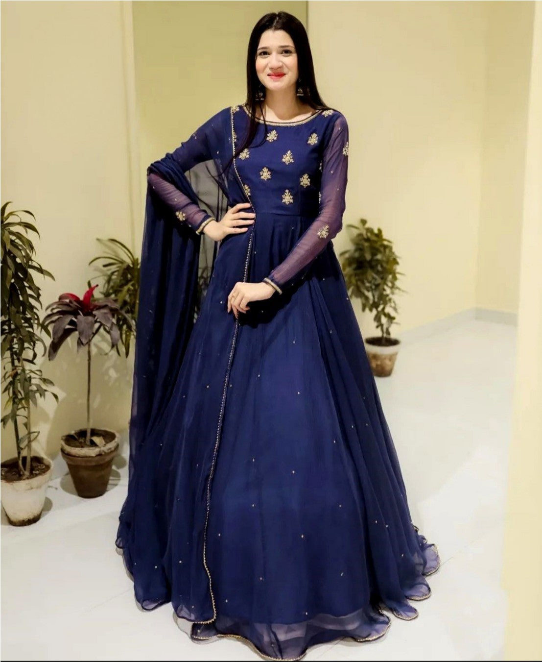 Saba – Pearl Lace Chiffon Maxi 3PC