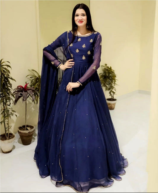Saba – Pearl Lace Chiffon Maxi 3PC