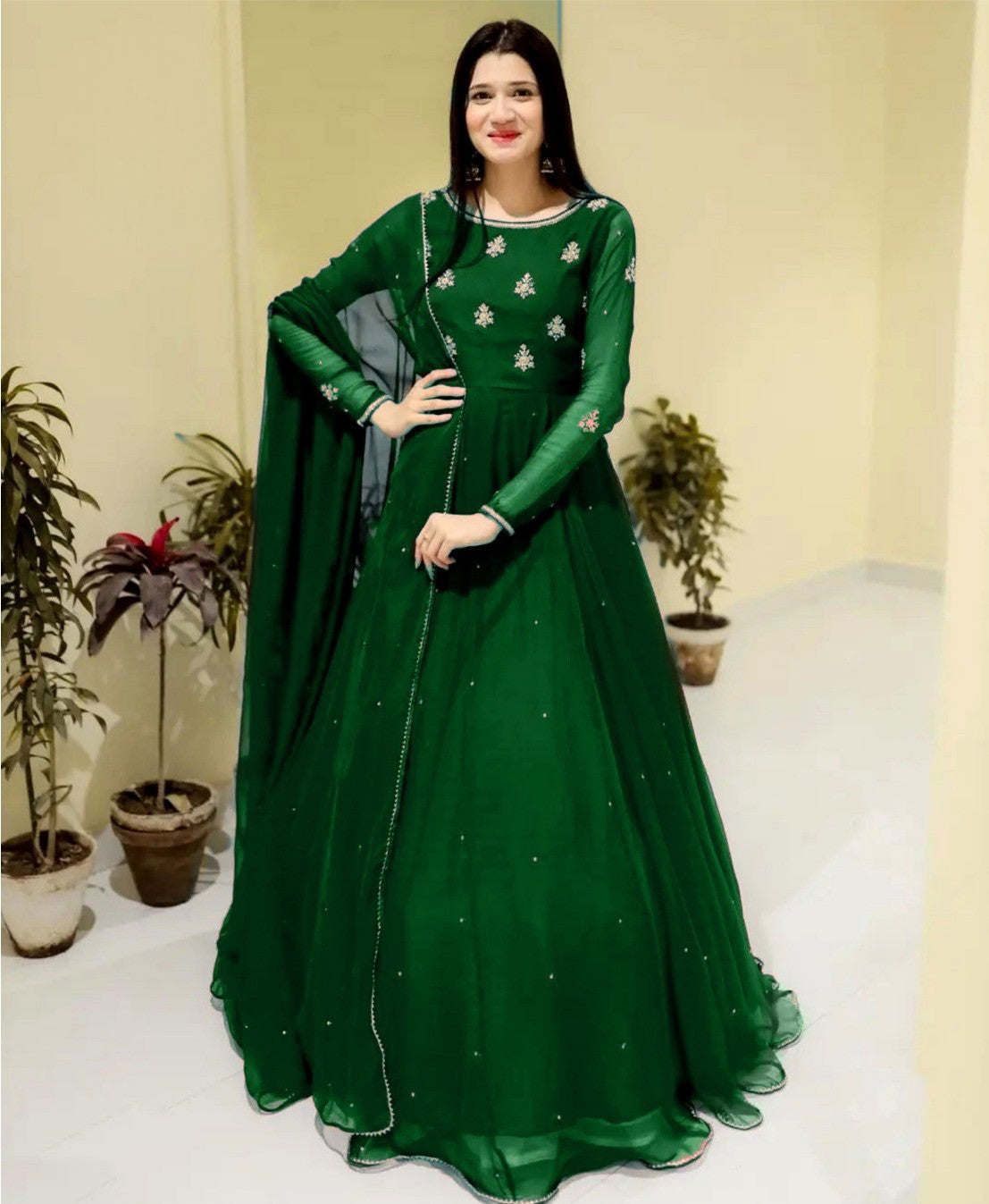 Saba – Pearl Lace Chiffon Maxi 3PC