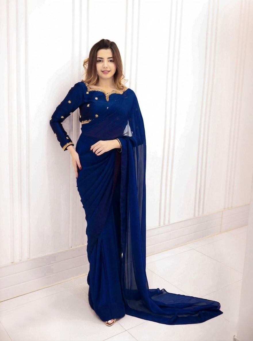 Mahveen – Ready To Wear Chiffon Saree