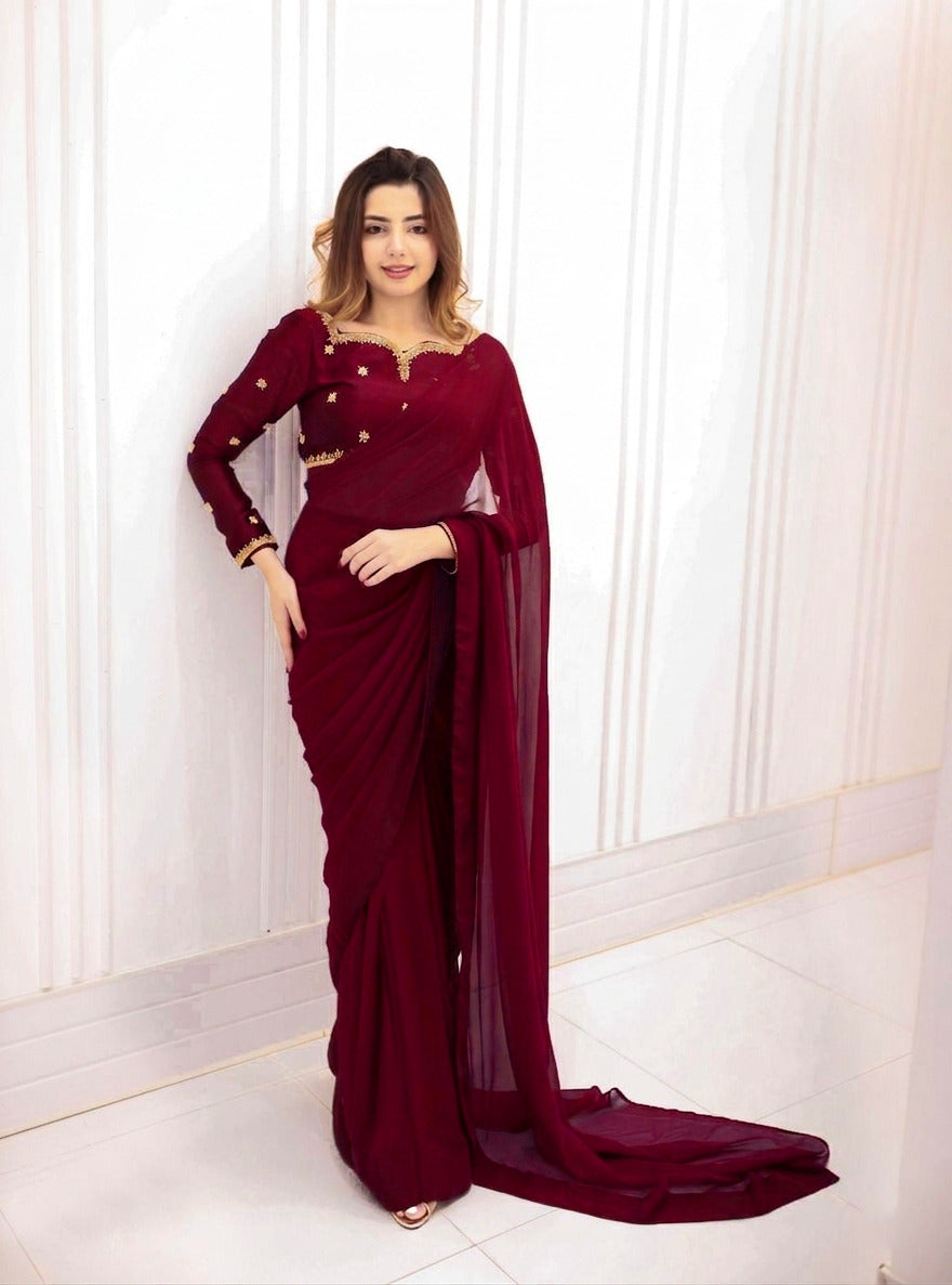 Mahveen – Ready To Wear Chiffon Saree