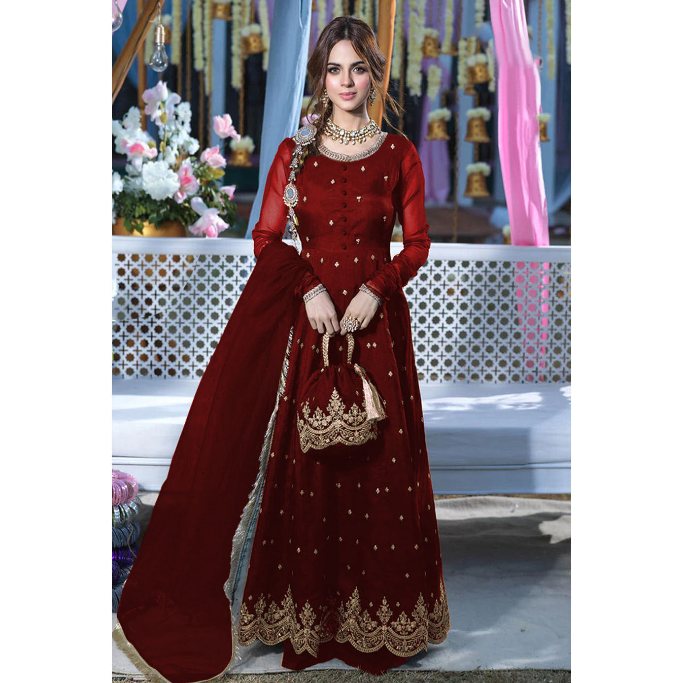Zehra – Embroidered Chiffon Maxi 4PC