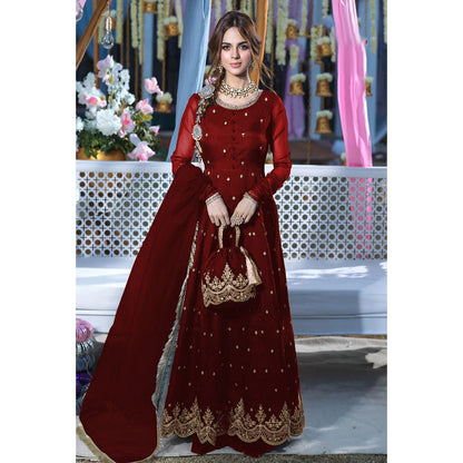 Zehra – Embroidered Chiffon Maxi 4PC