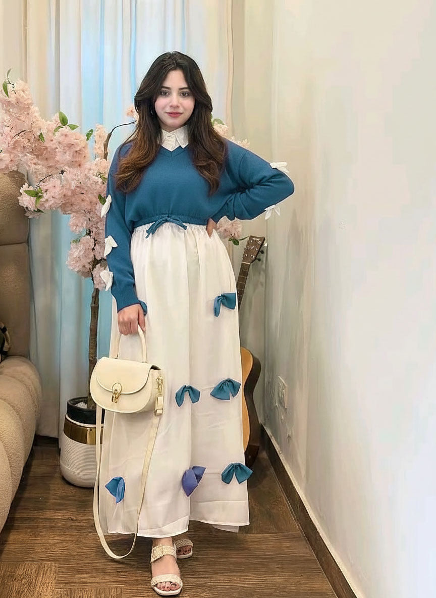 Bow Maxi – Stylish 2PC Maxi Set