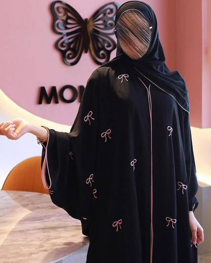 Bow Abaya with Stroller – 2PC