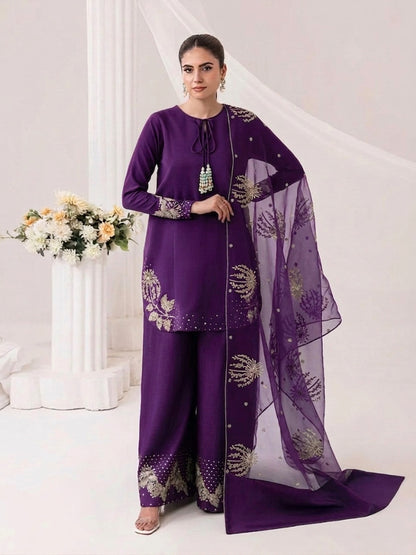 Mehrnaz – Luxury Raw Silk 3PC